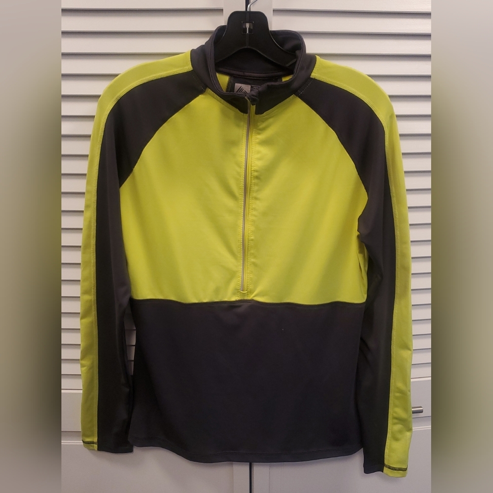 RBX WOMENS BLACK & NEON GREEN ZIPPER ACTIVEWEAR
